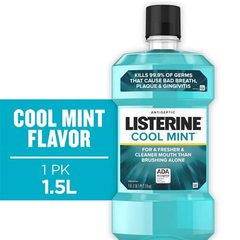 listerine cool mint antiseptic mouthwash mouth rinse for bad breath