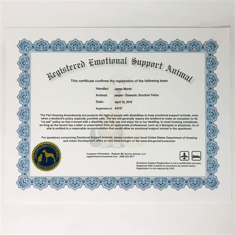 printable esa certificate printable form templates  letter