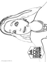 barbie  rock  royals coloring pages  girls