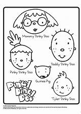 Coloring Doo Pinky Dinky Pages Family Popular sketch template