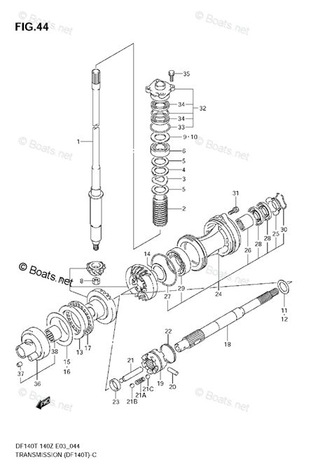 suzuki outboard  oem parts diagram  transmission dft boatsnet