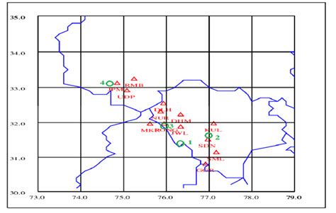 location map  dams  observatories  scientific diagram