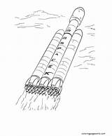 Rockets Coloring sketch template