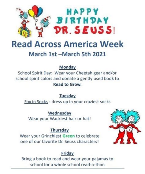 read  america week spirit week memorial school