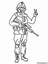 Coloring Pages Occupation Getcolorings Soldier sketch template