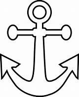 Anchor Tattoo Outline Small Template Simple Coloring Pages Clip sketch template