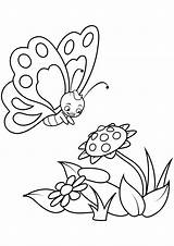 Bloemen Kleurplaat Vlinder Bij Kleurplaten Afbeelding Grote sketch template