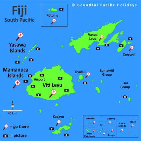 map  fiji   south pacific islands
