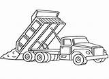 Dump Truck Coloring Pages Outline Drawing Kids Trucks Construction Printable Line Print Colouring Clip Red Draw Simple Step Dumper Clipart sketch template