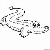 Coloring4free Crocodile sketch template