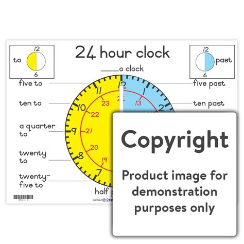 hour clock chart teaching clock classroom clock depicta