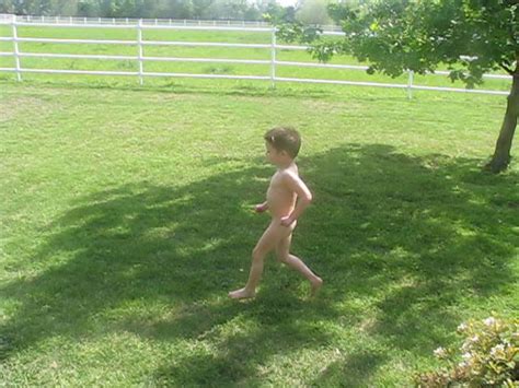 running around naked