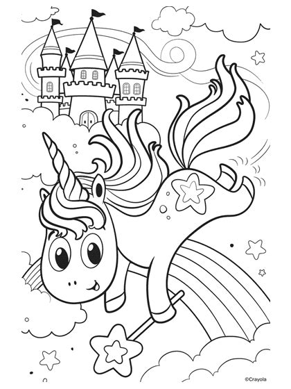 unicorn  castle coloring page  printable coloring pages