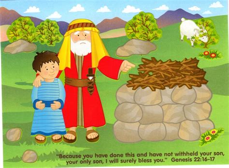 make a scene from the story of abraham and isaac verse because you
