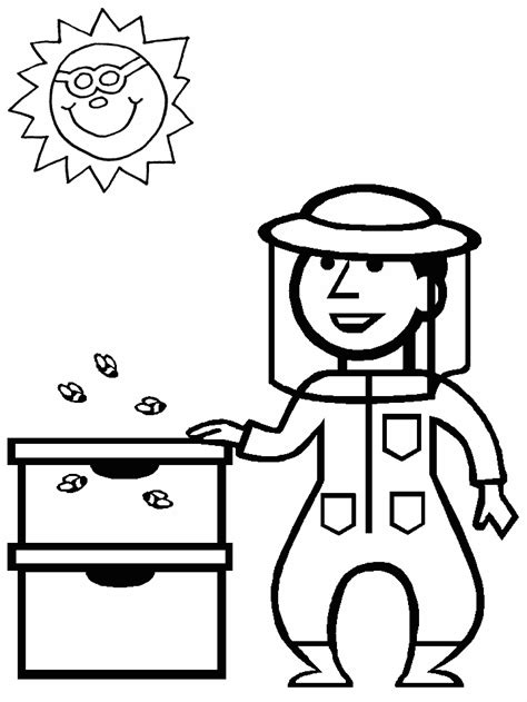 beehive coloring page coloring home