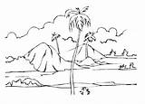 Landscape Color Getdrawings Drawing Coloring Pages Desert sketch template