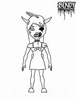 Bendy Coloringpagesonly Alice Demon sketch template