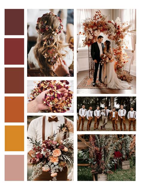 autumn wedding palette    bride fall wedding colors