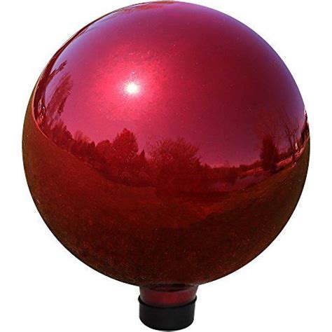 Sunnydaze Gazing Globe Glass Mirror Ball 10 Inch Stainl