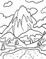 Pages Coloring Mountains Printable Mountain Color Kids Lake Rainier Mount Choose Board Berge Animals Sheets Basic sketch template