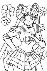 Moon Sailor Coloring Pages Crystal Super Tumblr sketch template