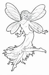Fairy Flying Coloring Pages Color Fairies Getcolorings Getdrawings Magic sketch template