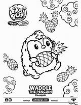 Pikmi Pops Coloring Flips Surprise Waddle Penguin Scruff Luv Marotta Millie sketch template