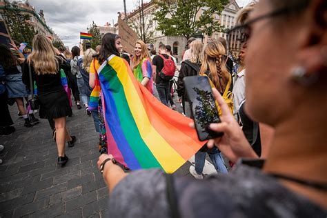 some 500 people rally for lgbt rights in vilnius photos lrt