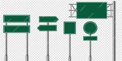 premium vector traffic signs vector green road signs blank