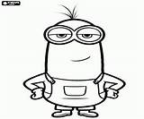 Minions Kevin Minion Bob Coloring Pages Leader Template Stuart Printable sketch template