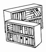 Bibliothek Bibliotecas Libreria Mobili Colorea Malvorlage Misti Bookshelf Libri Kategorien sketch template