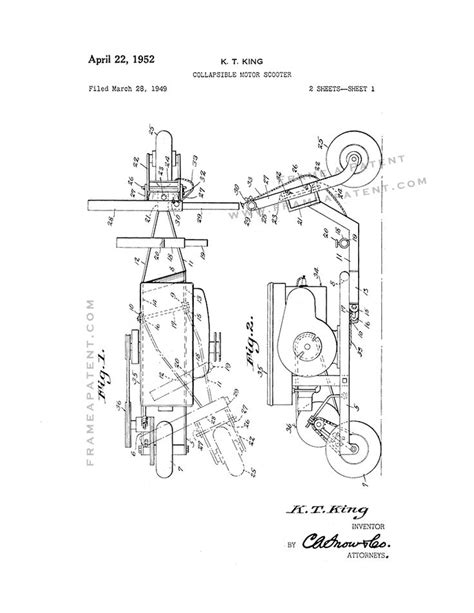 pin  frame  patent  scooter patent prints patent prints poster prints motor scooters