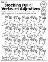 Adjectives Verbs Color Nouns Worksheet Adjective Worksheets Grade Coloring Code Verb Noun First 1st Grammar Language English Activities Kids Winter sketch template