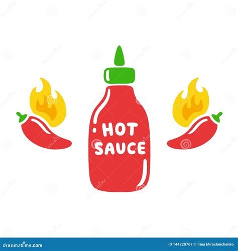 Hot Sauce Bottle Cartoon Vector 39597419