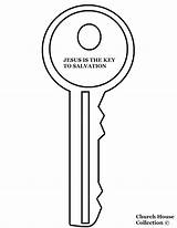 Key Salvation Jesus Coloring Keys Printable Sheet Version Churchhousecollection sketch template