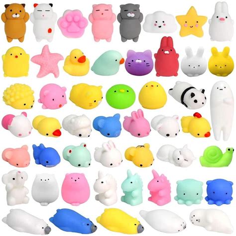 mini animal squishies  pack kawaii cute soft squishy cat animals toys mochi squeeze stress