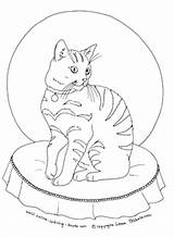 Cat Coloring Tabby Pages Sitting Sheet Getdrawings Printable Cats Getcolorings sketch template