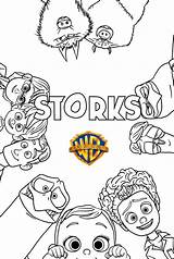 Storks Coloring Pages Movie Printable Warner Bros Kids Carson Sofia Colouring Moana Print Movies Sheets Fresh Activity Ecoloringpage Animation Dots sketch template