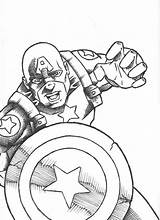 America Captain Coloring Pages Printable Kids sketch template