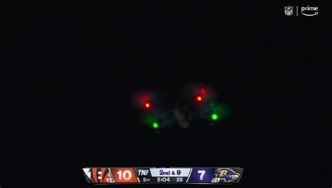 drone flying   stadium completely stopped thursday nights bengals ravens game