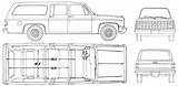 Suburban Chevrolet Blueprints 1984 Chevy Blueprint Ford Car Bronco Suv Drawing Clipart 1990 1985 1982 Trucks Van Pickup Drawings 3d sketch template