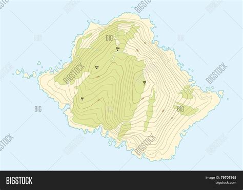 topographic map fictional island vector photo bigstock