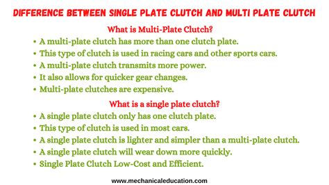 difference  single plate clutch  multi plate clutch mechanical education