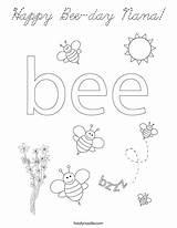 Coloring Nana Bee Happy Cursive Favorites Login Add sketch template