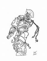 Warhammer 40k Eaters Kharn Heresy sketch template