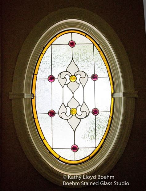 Boehm Stained Glass Blog Oval Window With Bevels And Gems