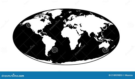 simplified flat world map stock vector illustration  north
