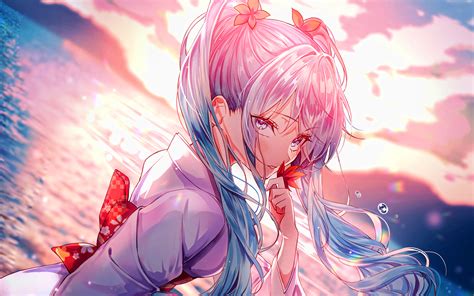 Download Wallpapers Hatsune Miku Sunset 4k Vocaloid