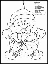 Christmas Coloring Color Numbers Pages Number Printable Gingerbread Kids Print Worksheets Printables Sheets French Holiday Ornament Colouring Adult Tree Pdf sketch template