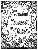 Coloring Pages Calm Adult Color Printable Down Book Bitch Colouring Etsy Sheets Adults Choose Board Sweary Too sketch template